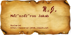 Mészáros Jakab névjegykártya