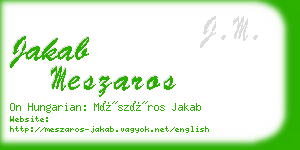 jakab meszaros business card